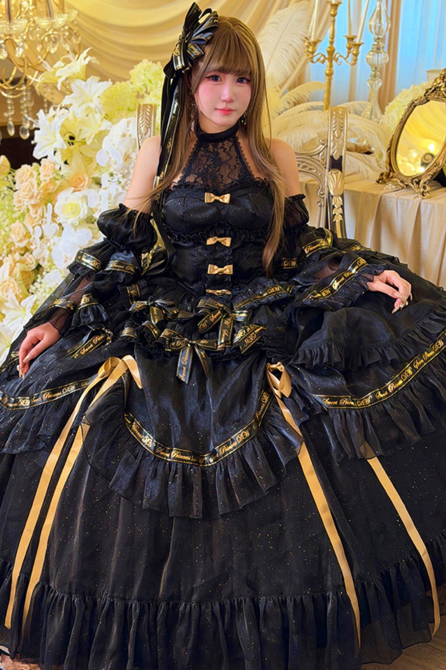 Elegant Gothic Lolita Dress + Accessories