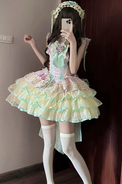 [Pre-order] Rose Ribbon Fairy Princess Dress + Accessories