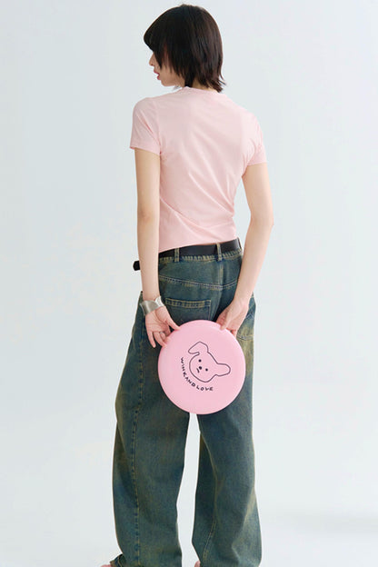 Slim Love Graphic Cropped Tee