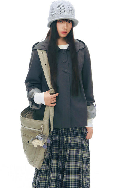 チェックレトロミディスカート