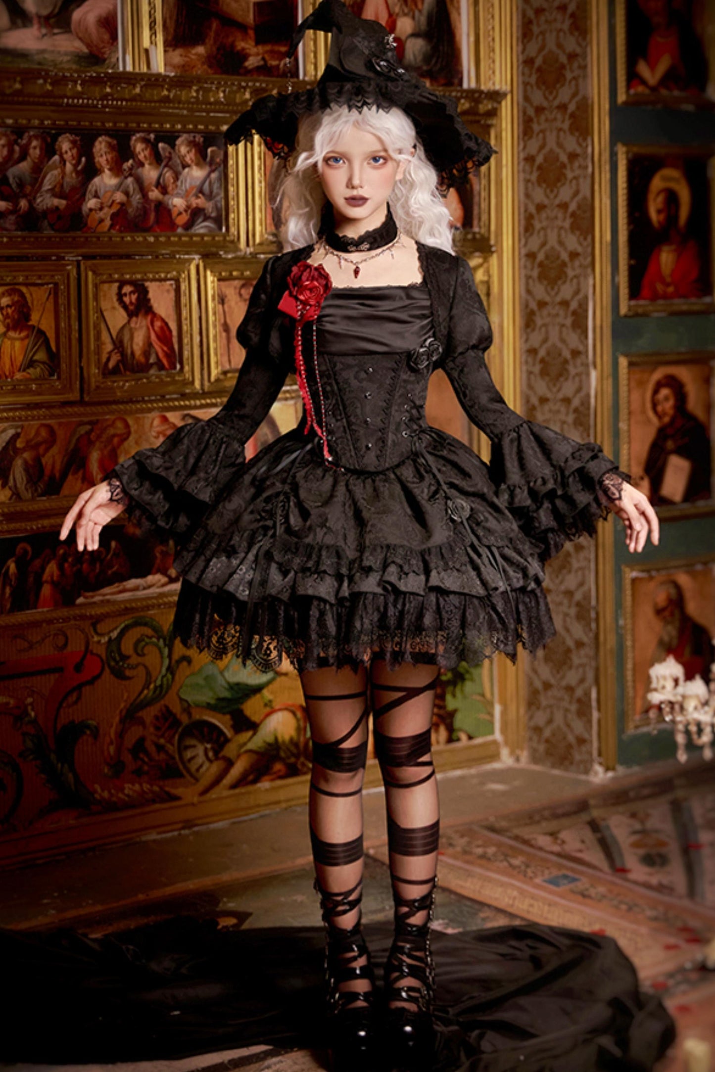 【予約商品】ソーサレスコルセットアンサンブルロリータセットアップ