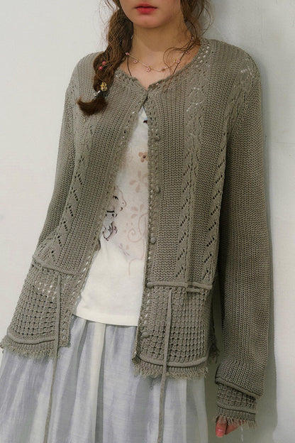 ストリートニットカーディガン