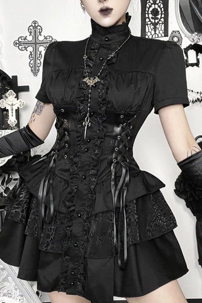 Gothic Corset Lace-Up Dress