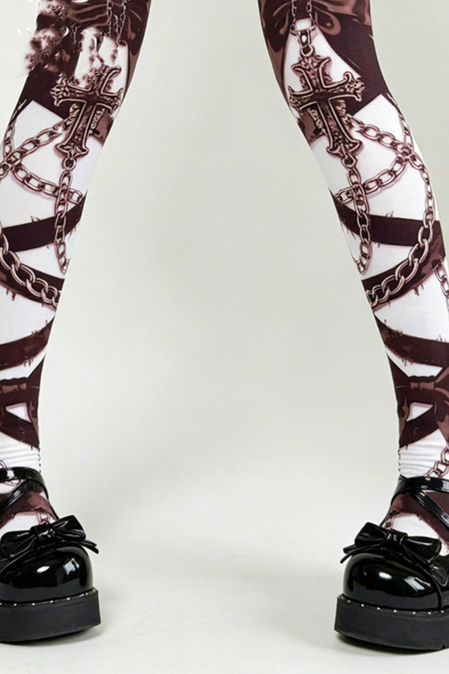 Blood Contract Cross Ribbon Gothic Tights