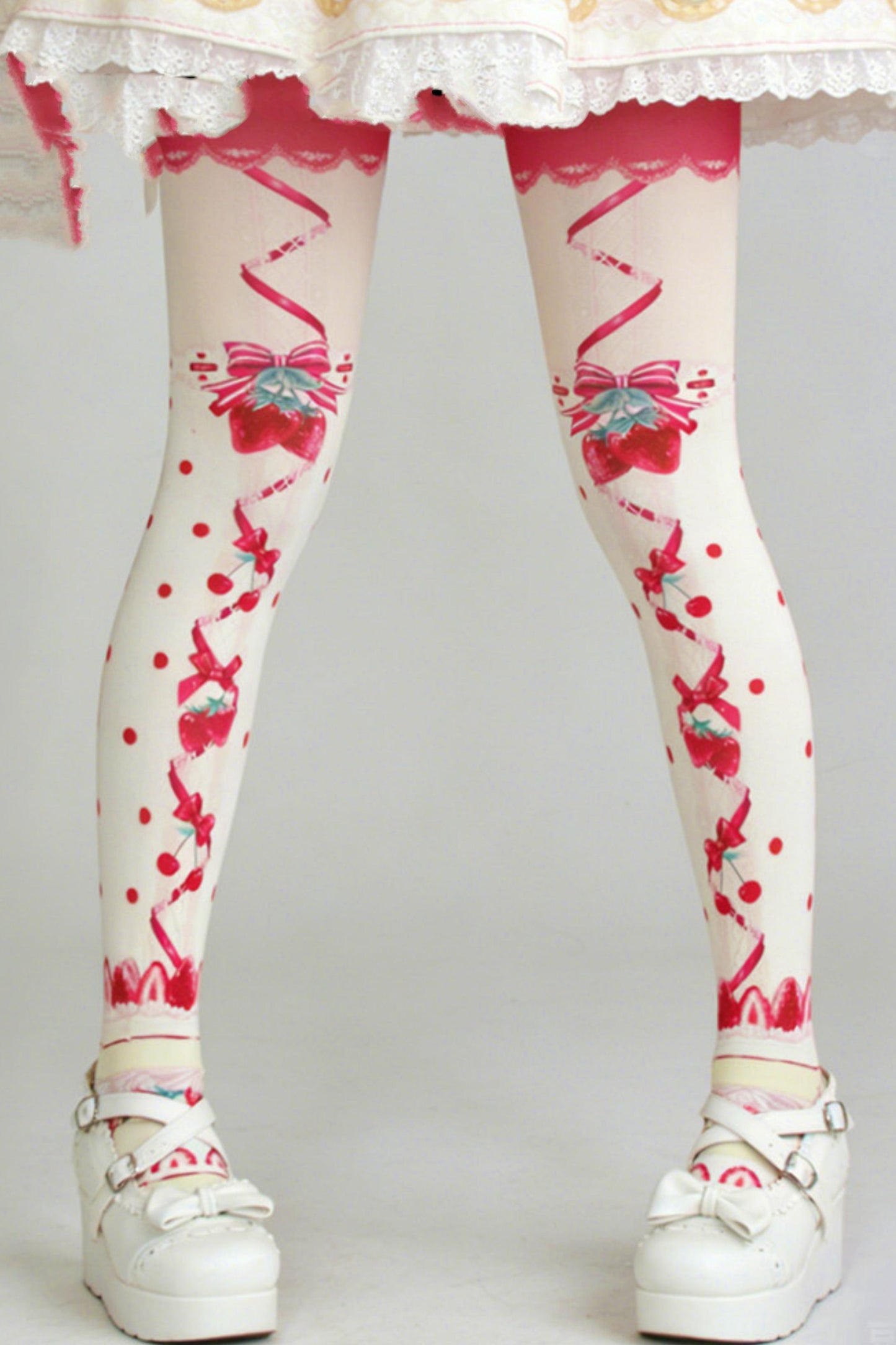 Erdbeerkuchen-Lolita-Strumpfhose