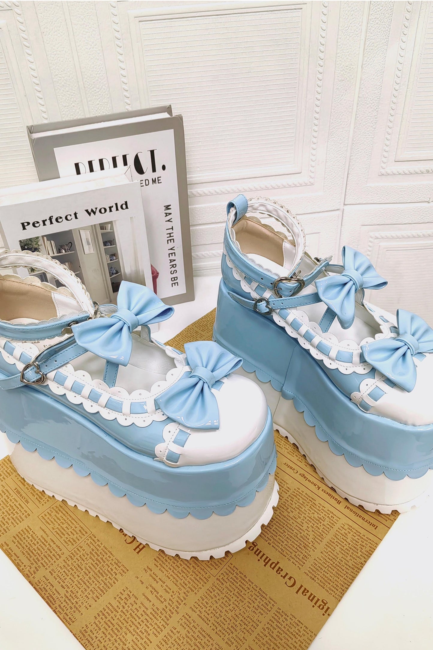 プリンセスリボン厚底ロリータパンプス