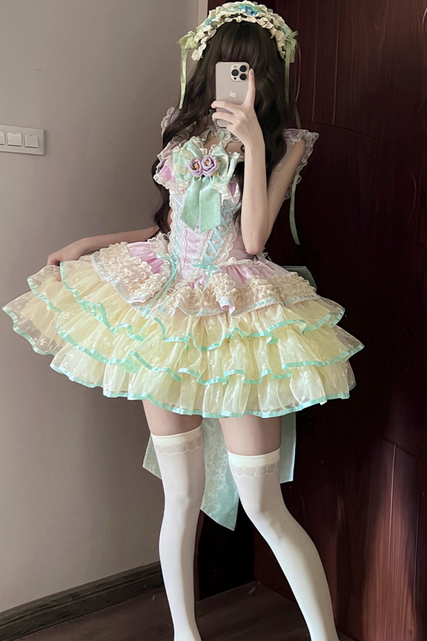[Pre-order] Rose Ribbon Fairy Princess Dress + Accessories