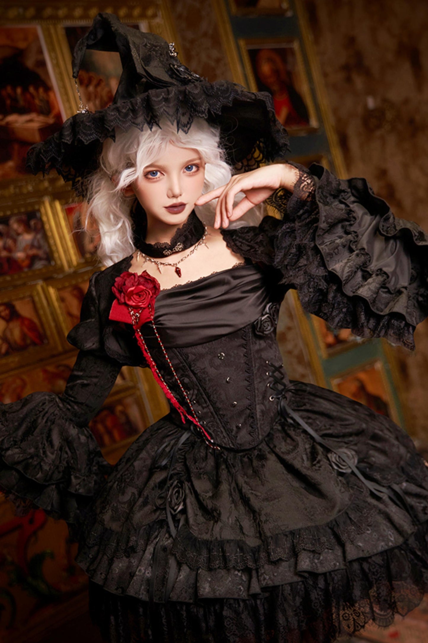 【予約商品】ソーサレスコルセットアンサンブルロリータセットアップ