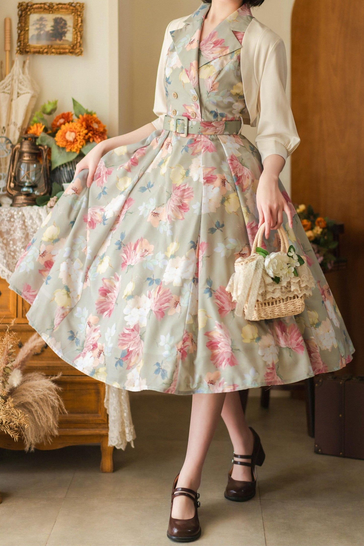 Französisch Elegantes Flare-Kleid