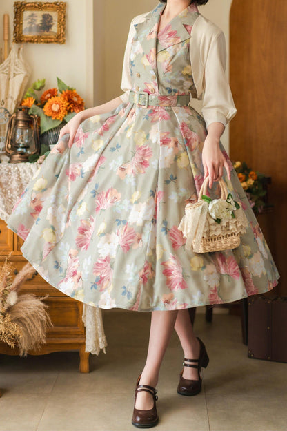 Französisch Elegantes Flare-Kleid