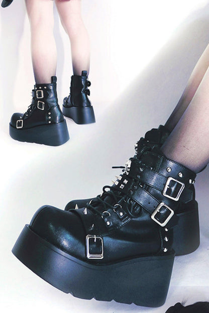 Punk Platform Biker Boots
