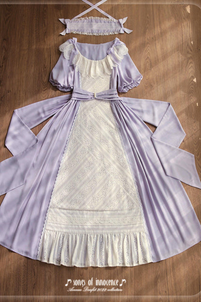 Robe Lolita de Servante avec Dentelle et Rubans