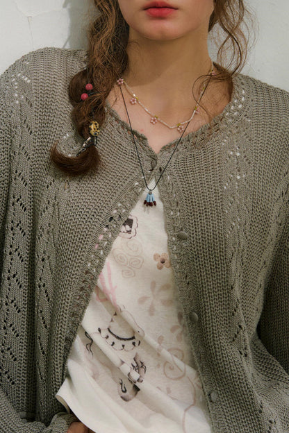 ストリートニットカーディガン