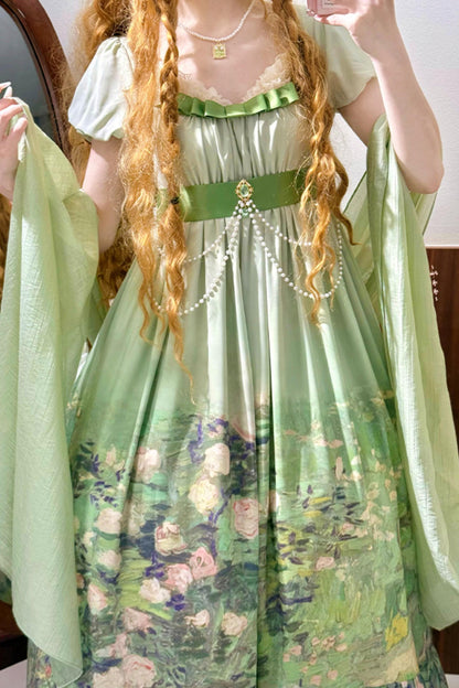 クラシックシフォンローズドレスセットアップ