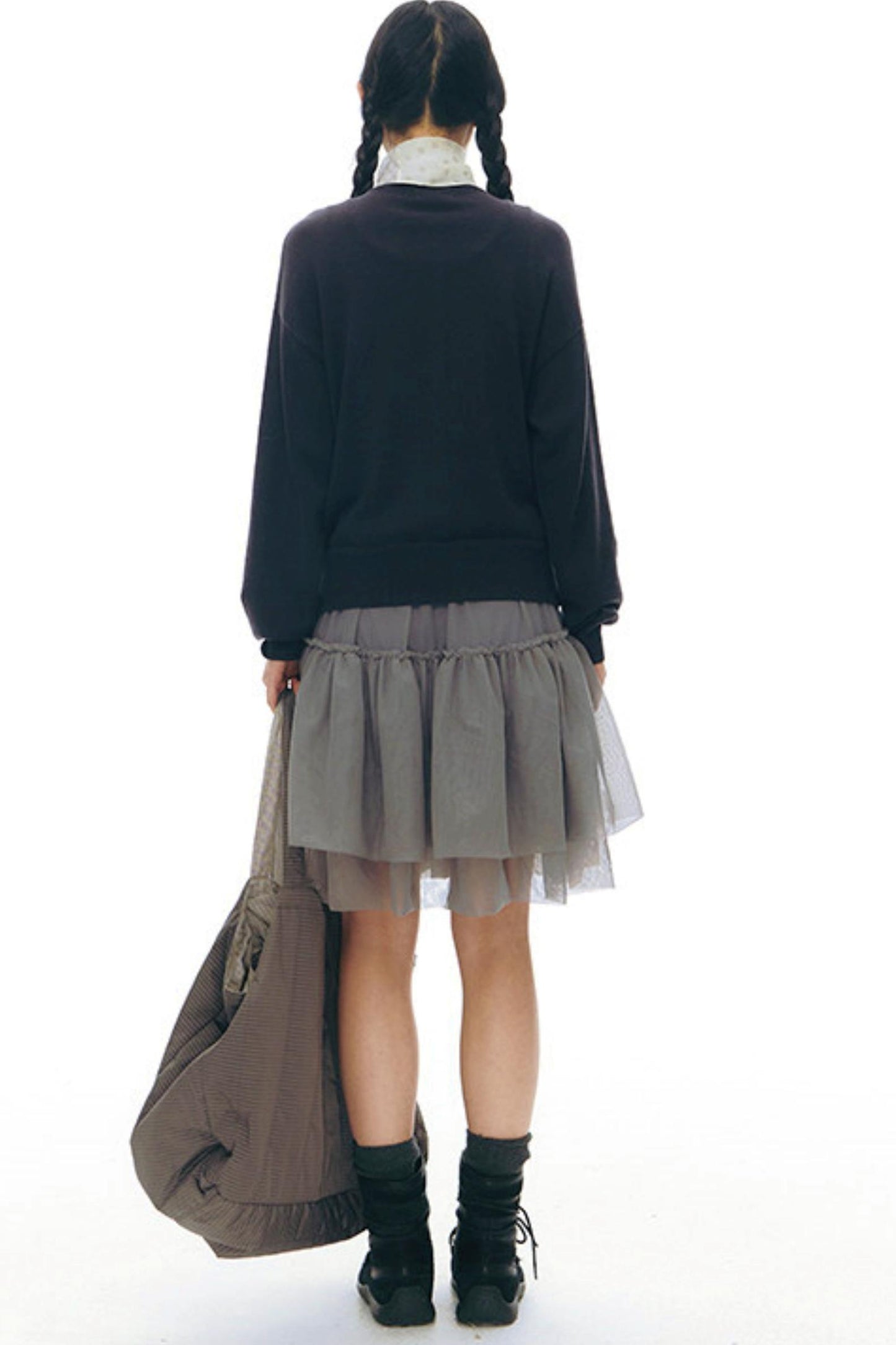 Cardigan in maglia con coulisse