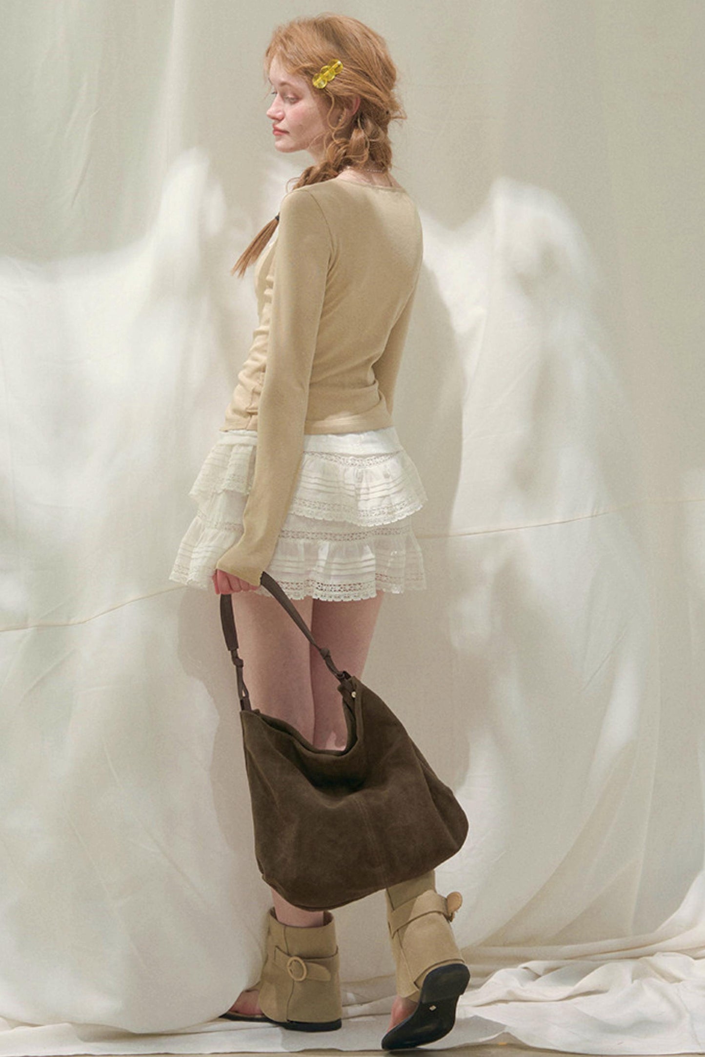 Seashell Lace Layered Top