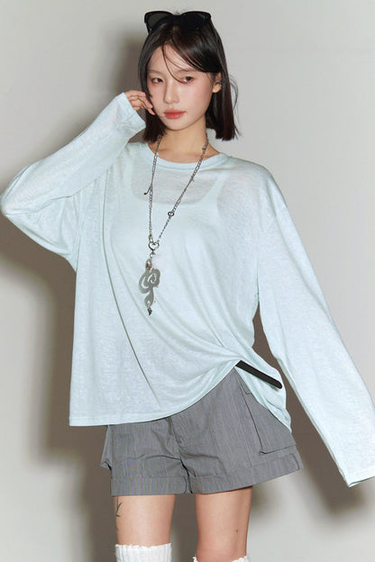 Cover-up Transparentes, lockeres Oberteil