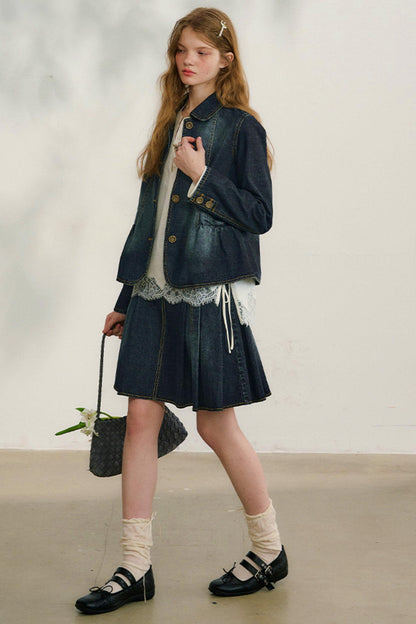 スウェイングシルエットレースブラウス