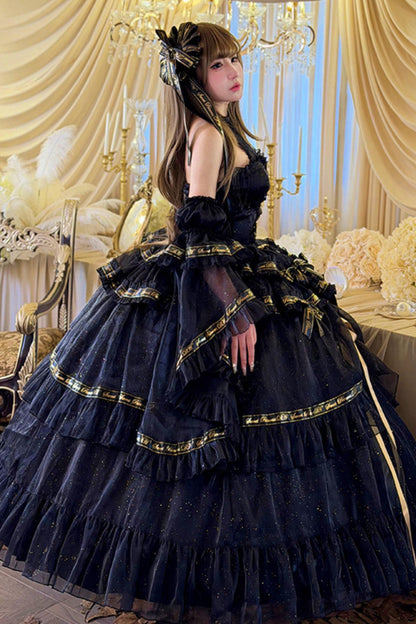 Elegant Gothic Lolita Dress + Accessories