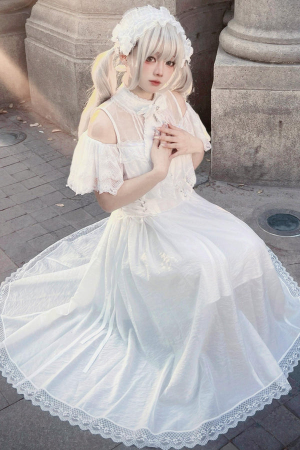 Gothic Young Lady Lace Dress + Accessories