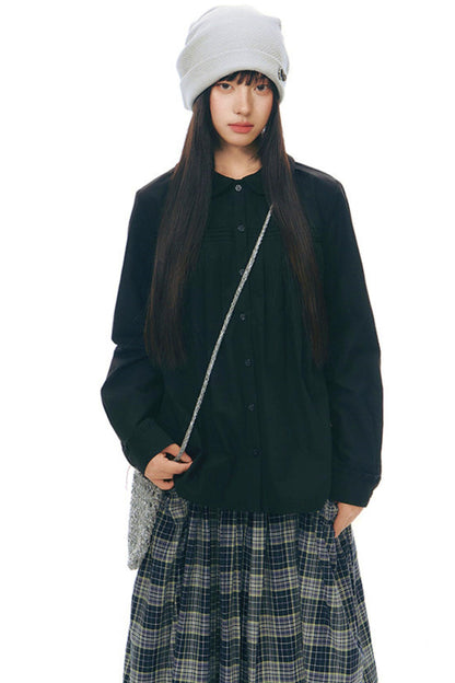 チェックレトロミディスカート