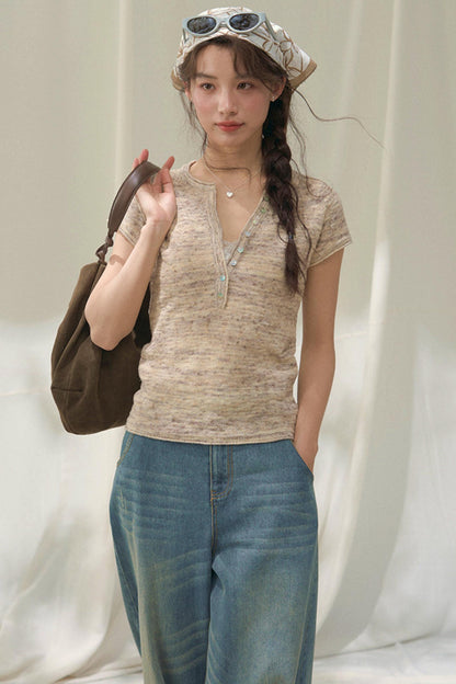 Laser Embossed Vintage Jeans