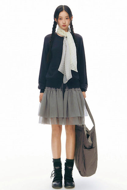 Cardigan in maglia con coulisse