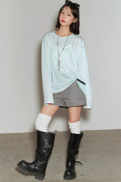 Cover-up Transparentes, lockeres Oberteil