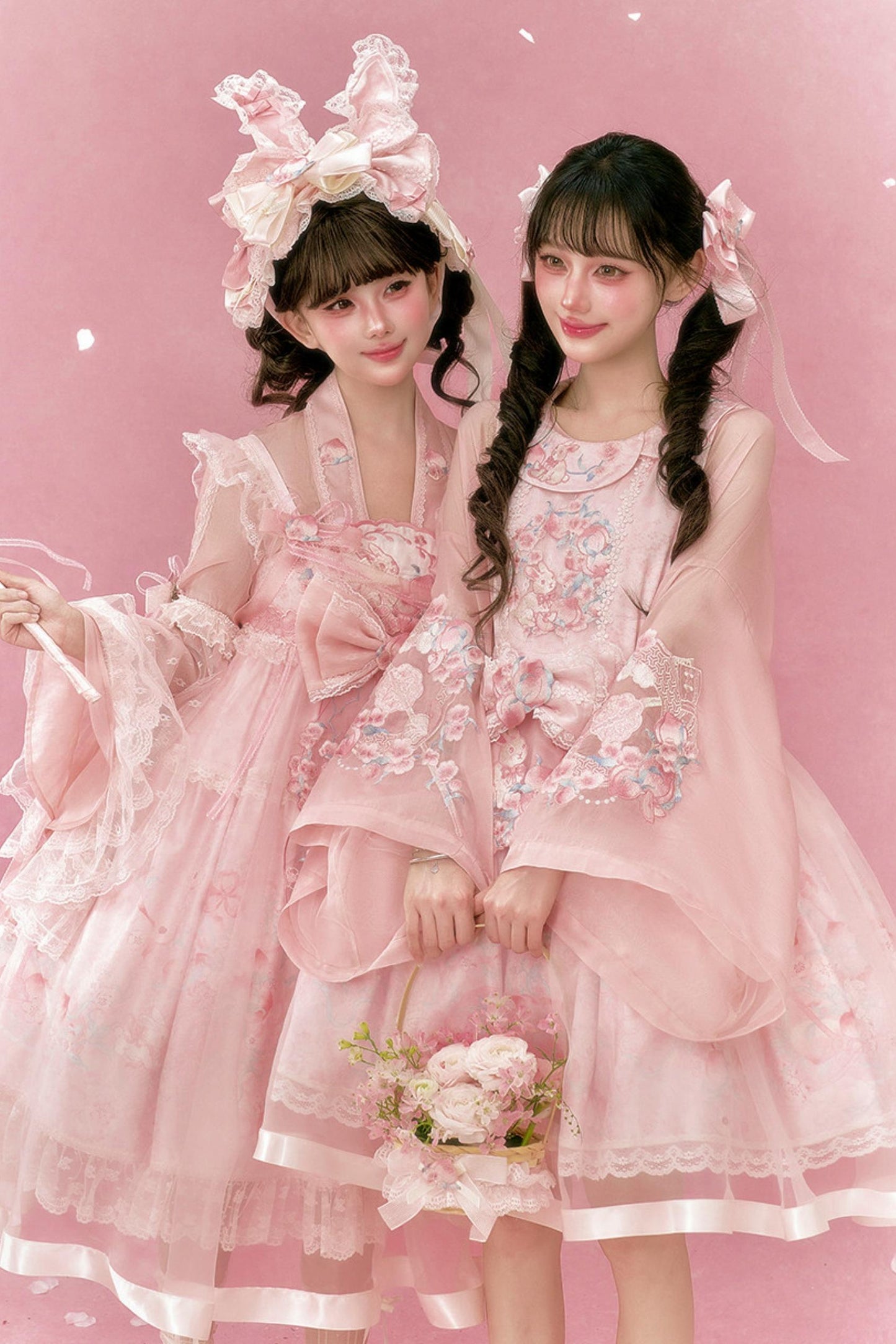 うさぎと桃のチャイナドレス+トップス+アウター+アクセサリー