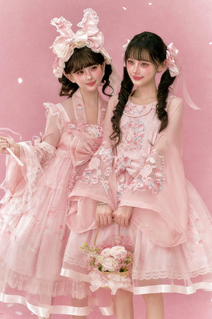 うさぎと桃のチャイナドレス+トップス+アウター+アクセサリー