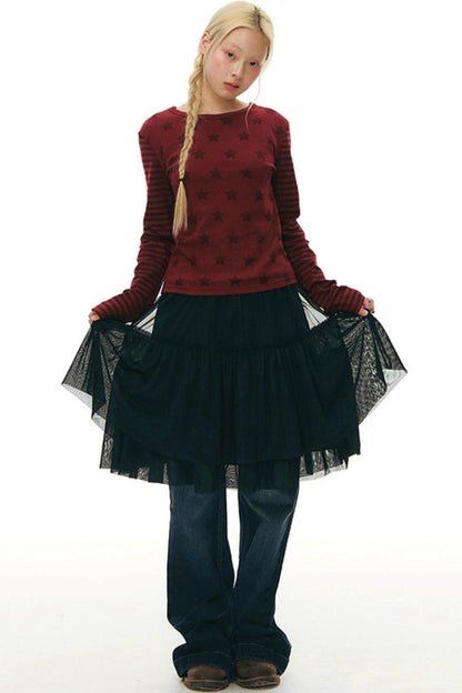 Robe chasuble en tulle Y2K