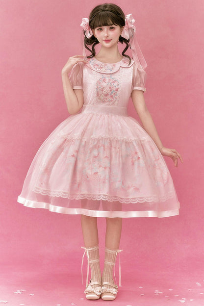 Qipao con conigli e pesche+top+capispalla+accessori