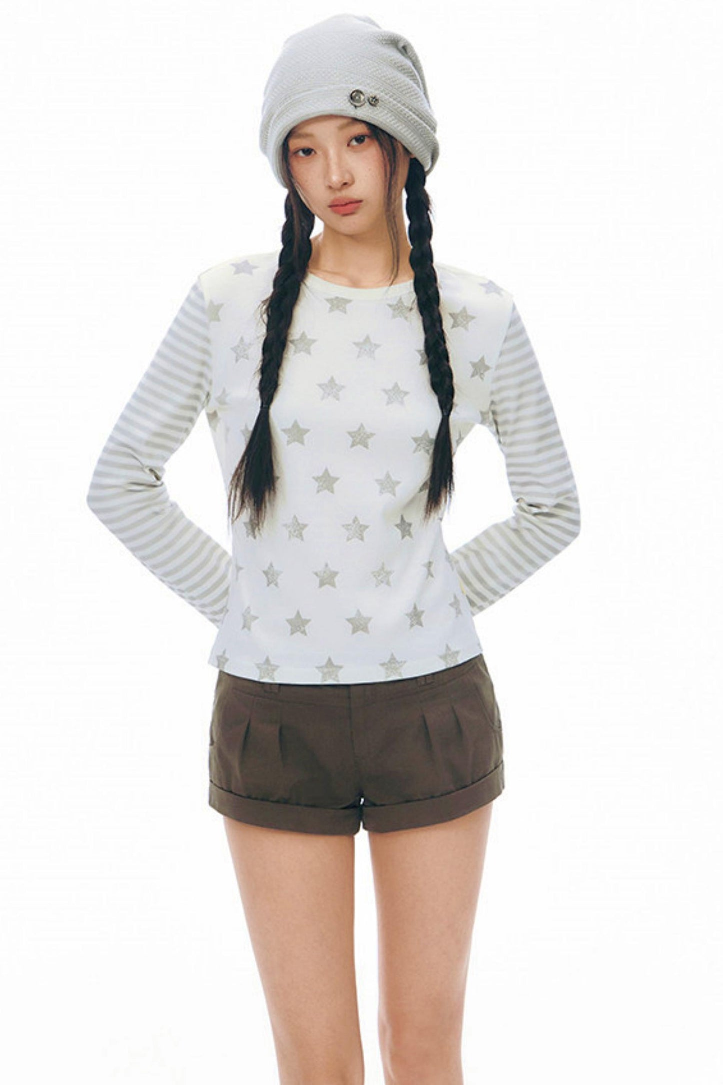 스타 보더 패치워크 탑