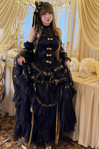 Elegant Gothic Lolita Dress + Accessories