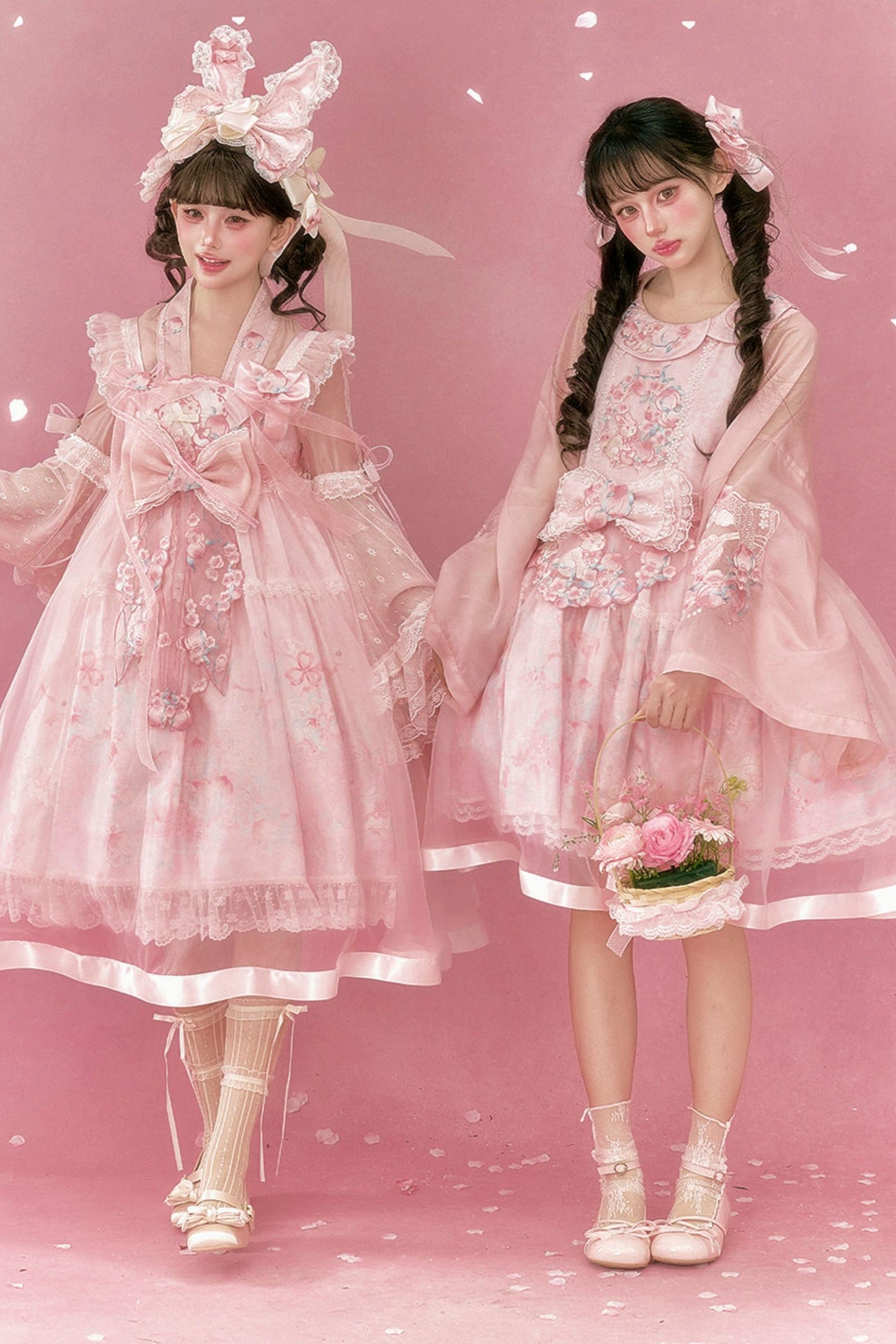 うさぎと桃のチャイナドレス+トップス+アウター+アクセサリー