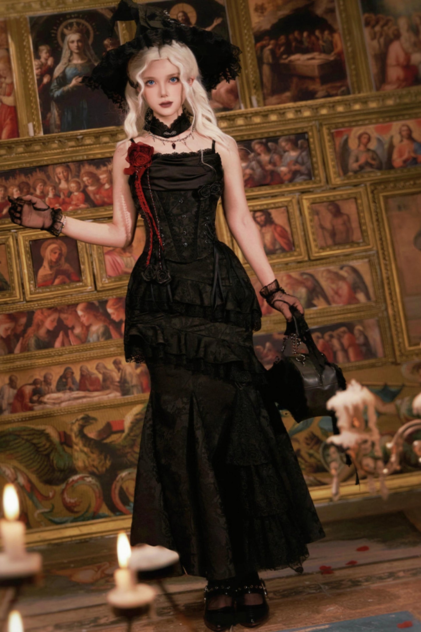 【予約商品】ソーサレスコルセットアンサンブルロリータセットアップ