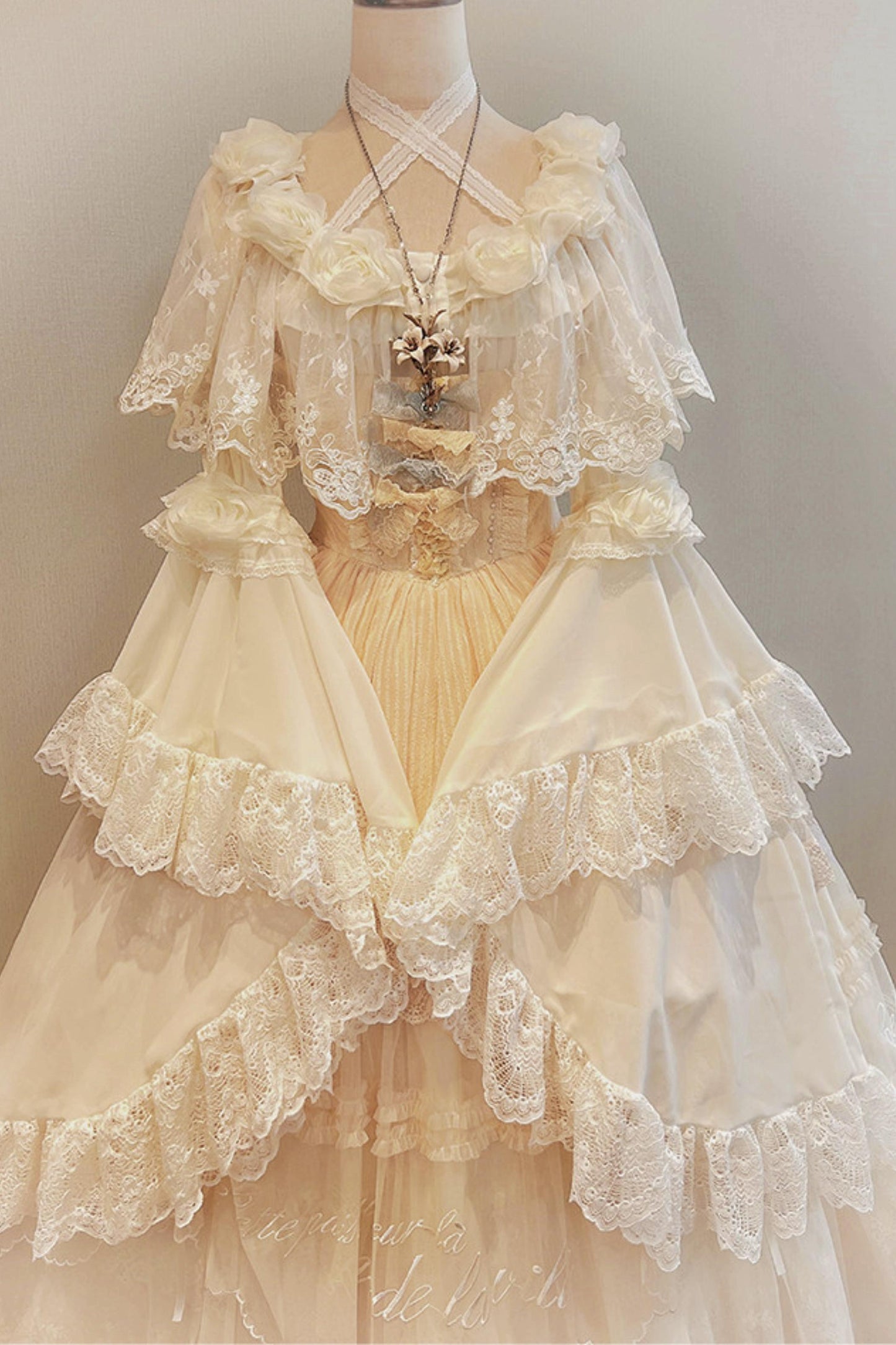 Decadent Gothic Lace Princess-Sleeve Top