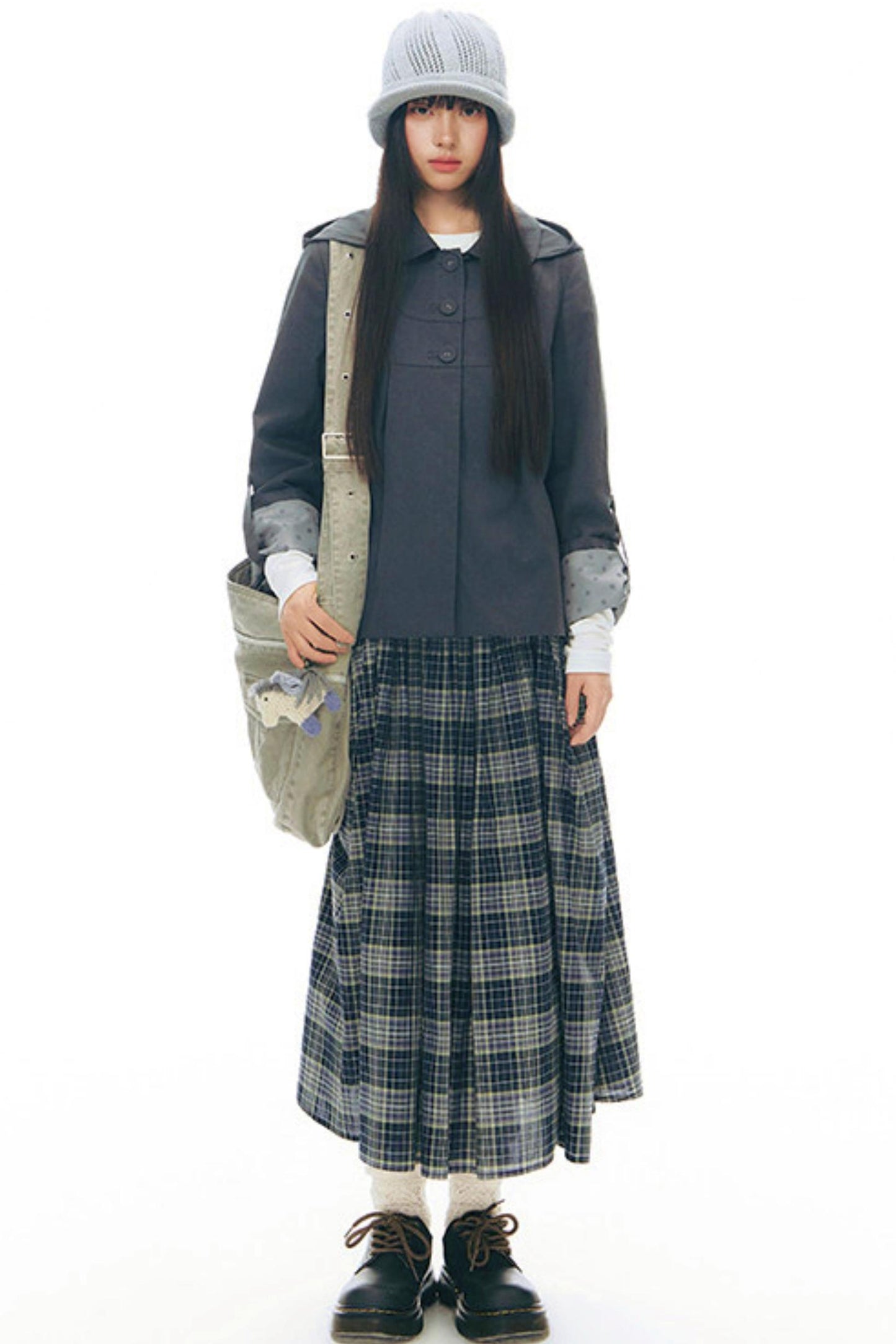 Y2Kボタンレイヤードトップス