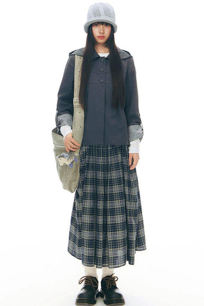 Y2Kボタンレイヤードトップス