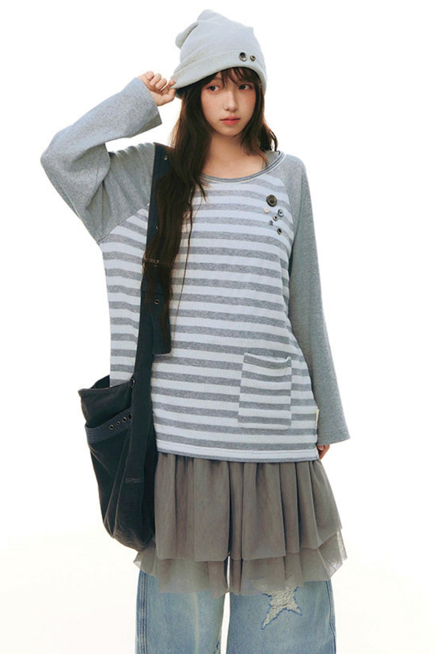 Robe chasuble en tulle Y2K