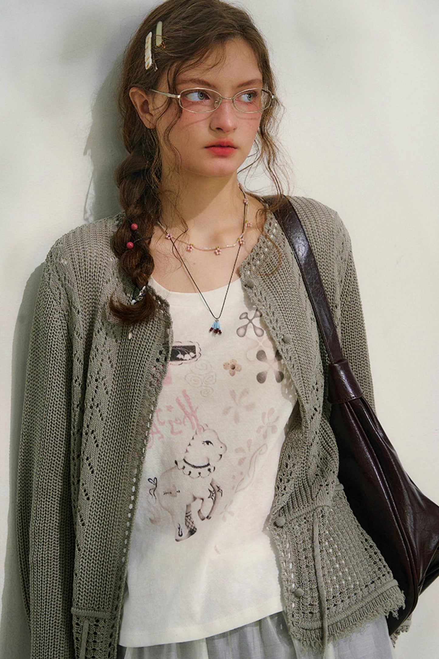 ストリートニットカーディガン