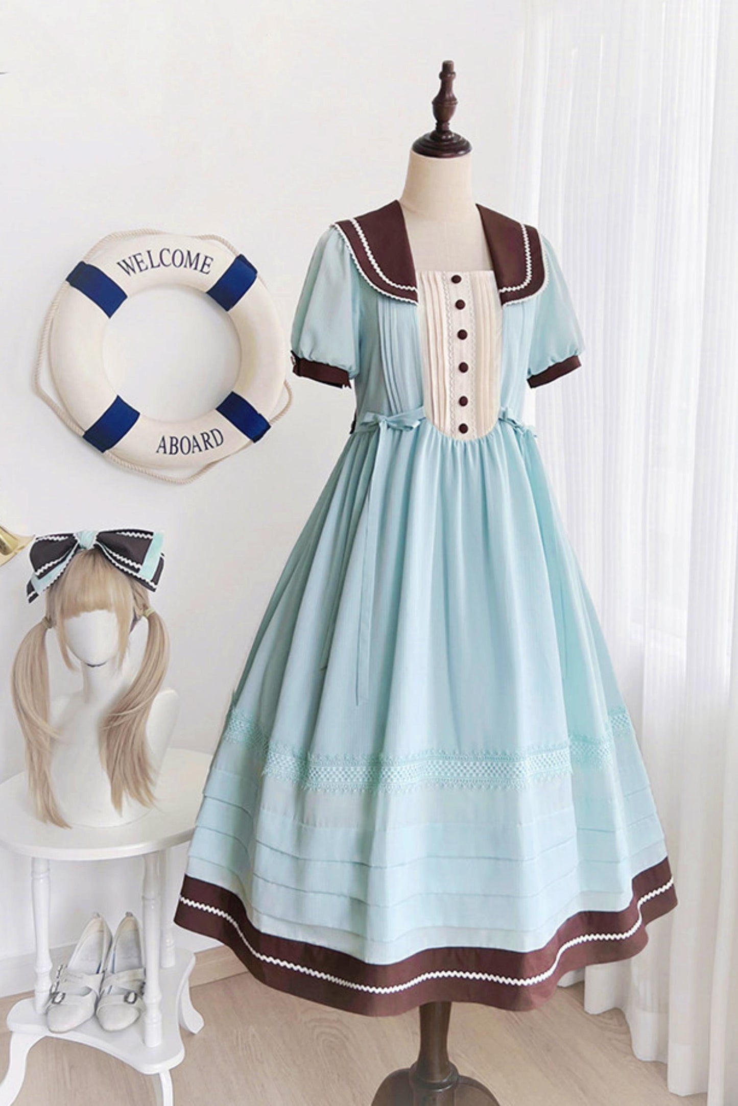 Classic Marine Lolita Dress + Accessories