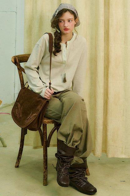 スウェイングシルエットレースブラウス