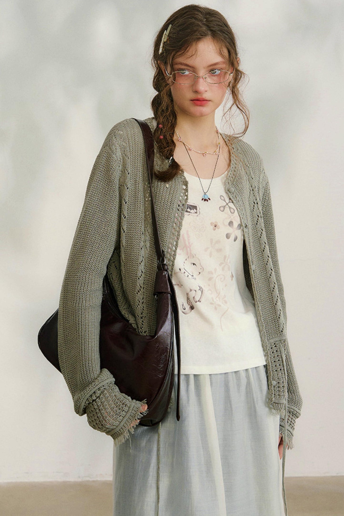 ストリートニットカーディガン