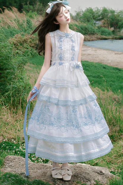 Gonna + top + accessori da principessa fata estiva