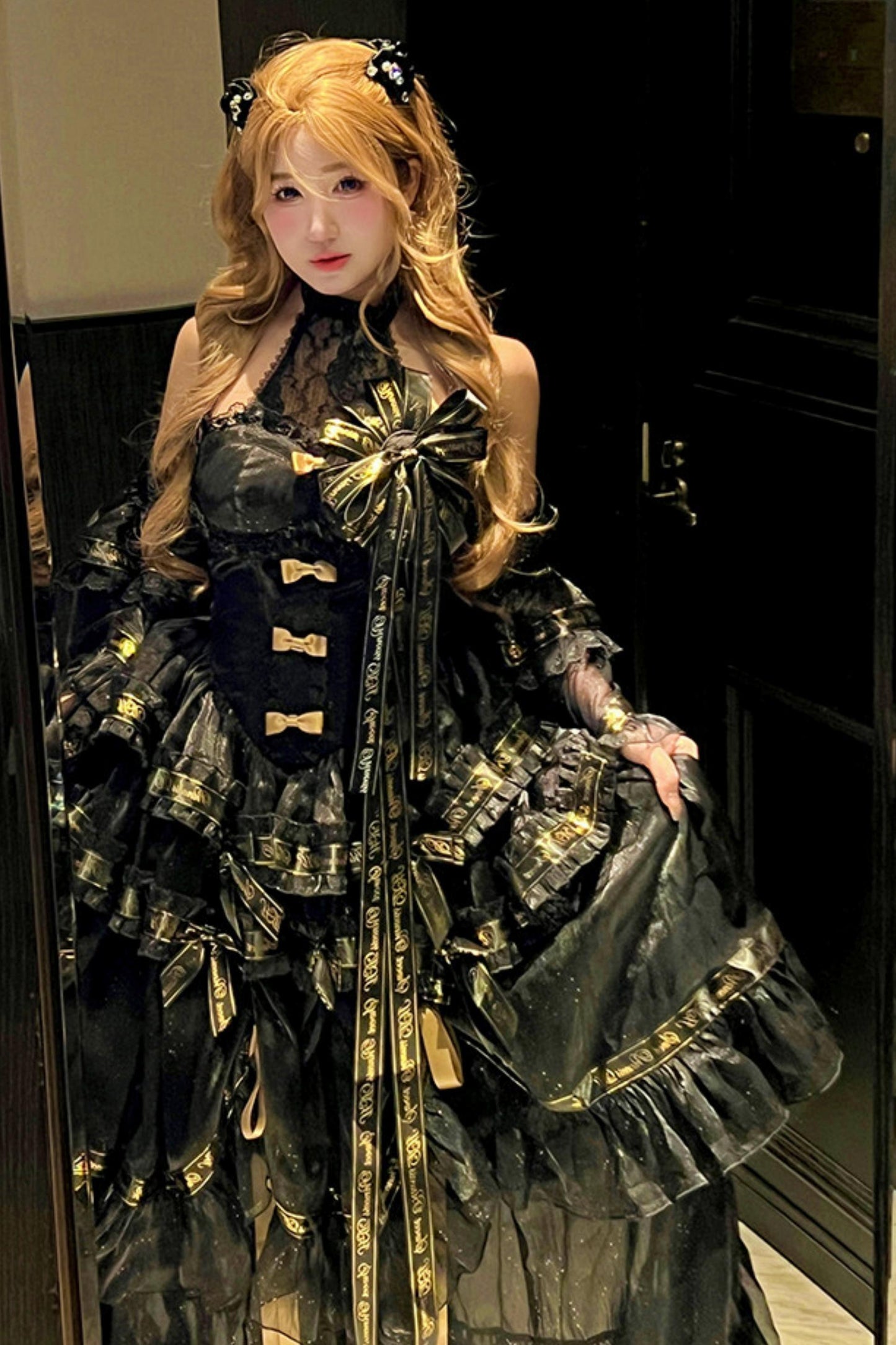 Elegant Gothic Lolita Dress + Accessories