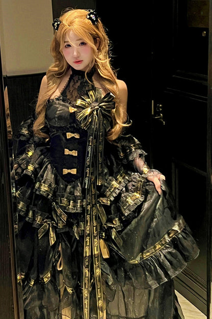 Elegant Gothic Lolita Dress + Accessories