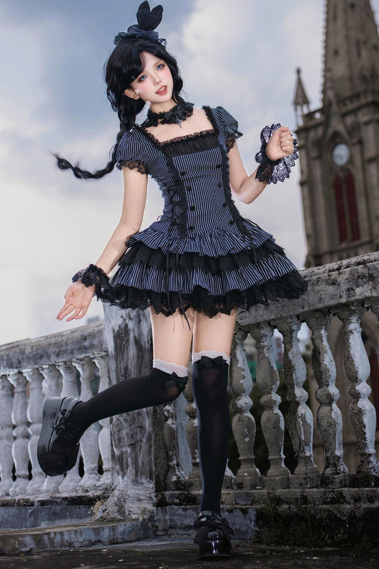 天使と悪魔のナイトドールロリータセット