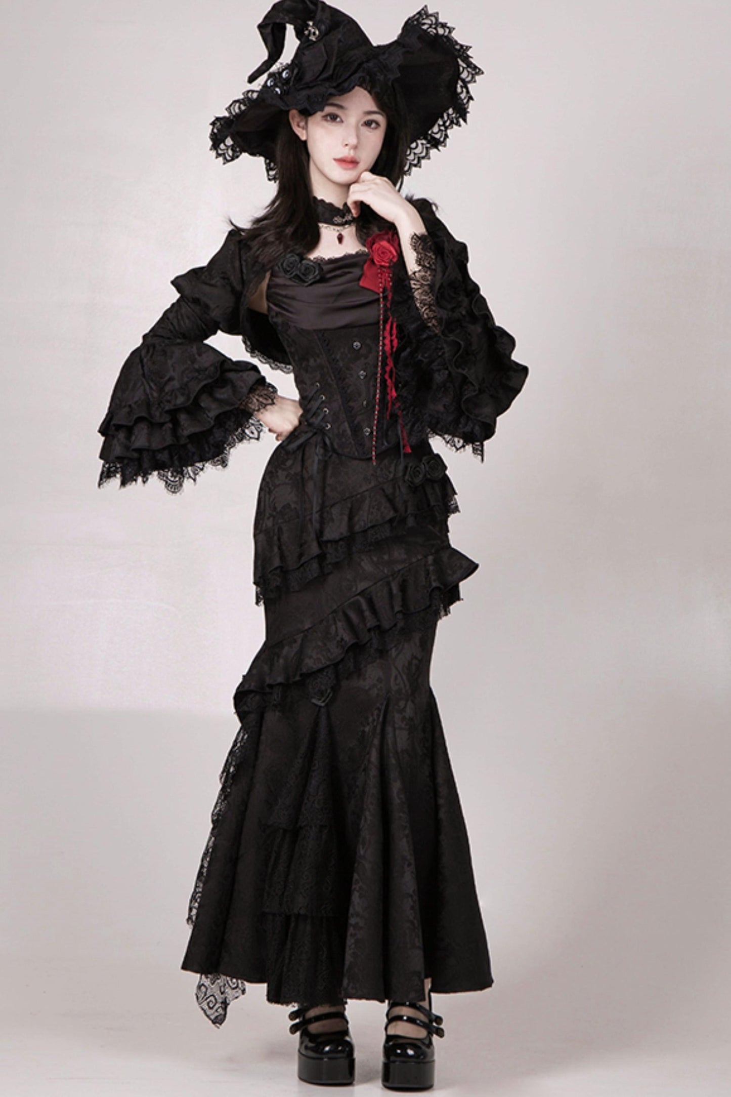 【予約商品】ソーサレスコルセットアンサンブルロリータセットアップ