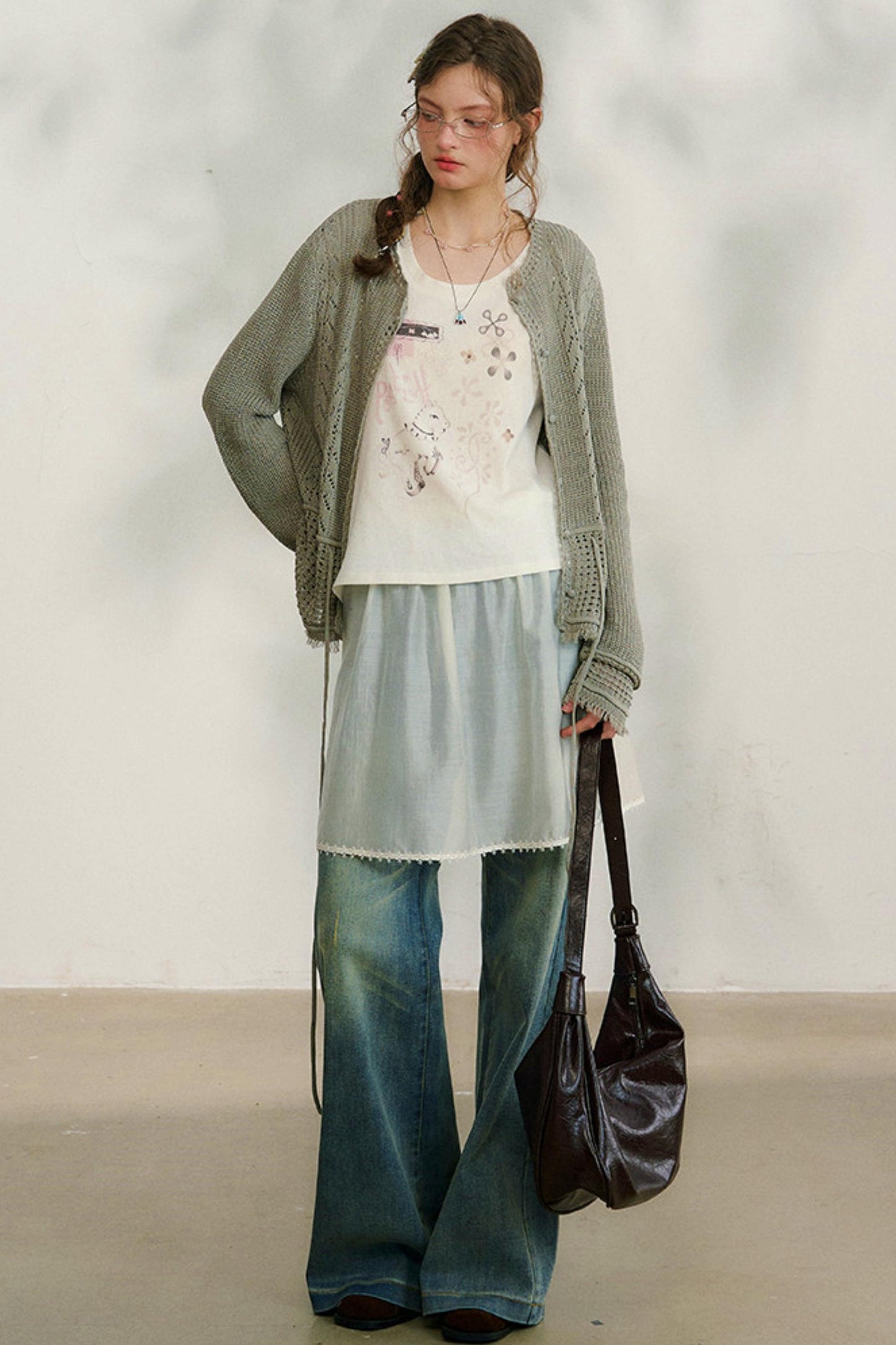 ストリートニットカーディガン